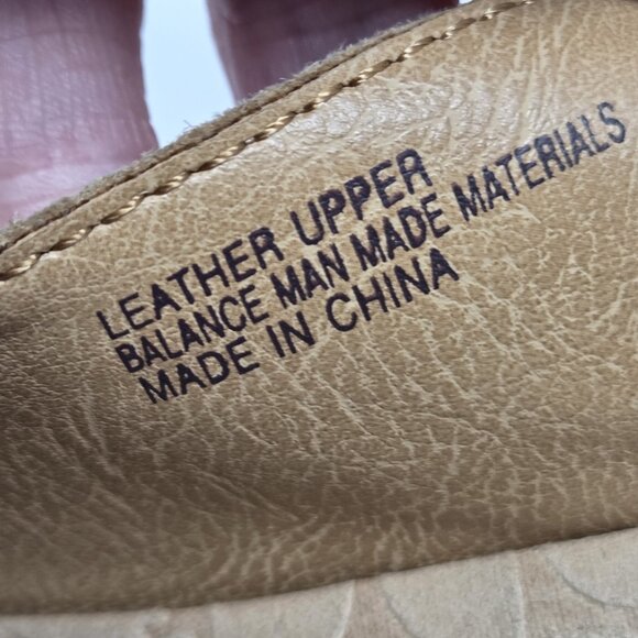 BOC Born Leather Slingback Dandee Bronze Wedge Sandals Flower Cork Cushion Sz 11 - Picture 13 of 14